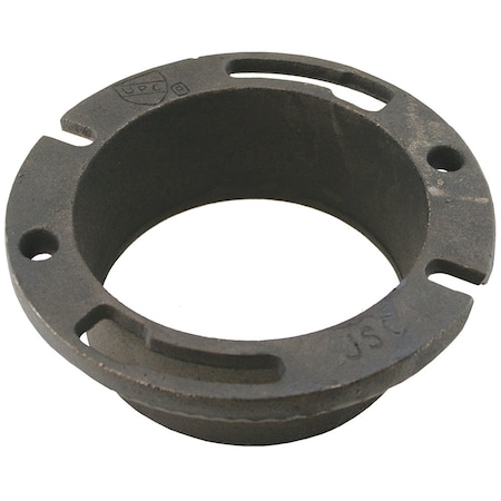 Jones Stephens 4in. x 2-1/2in. 5in. ID Cast Iron Inside Caulk Closet Flange, Extra Heavy C42421
